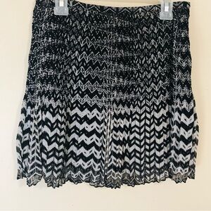 Madewell Chevron Pleated Ombré Skirt